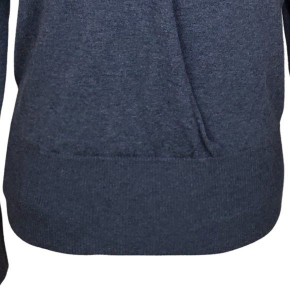 GAP Factory Faux Wrap Long Sleeve Gray V-Neck Sweater Women's Small - Picture 6 of 9